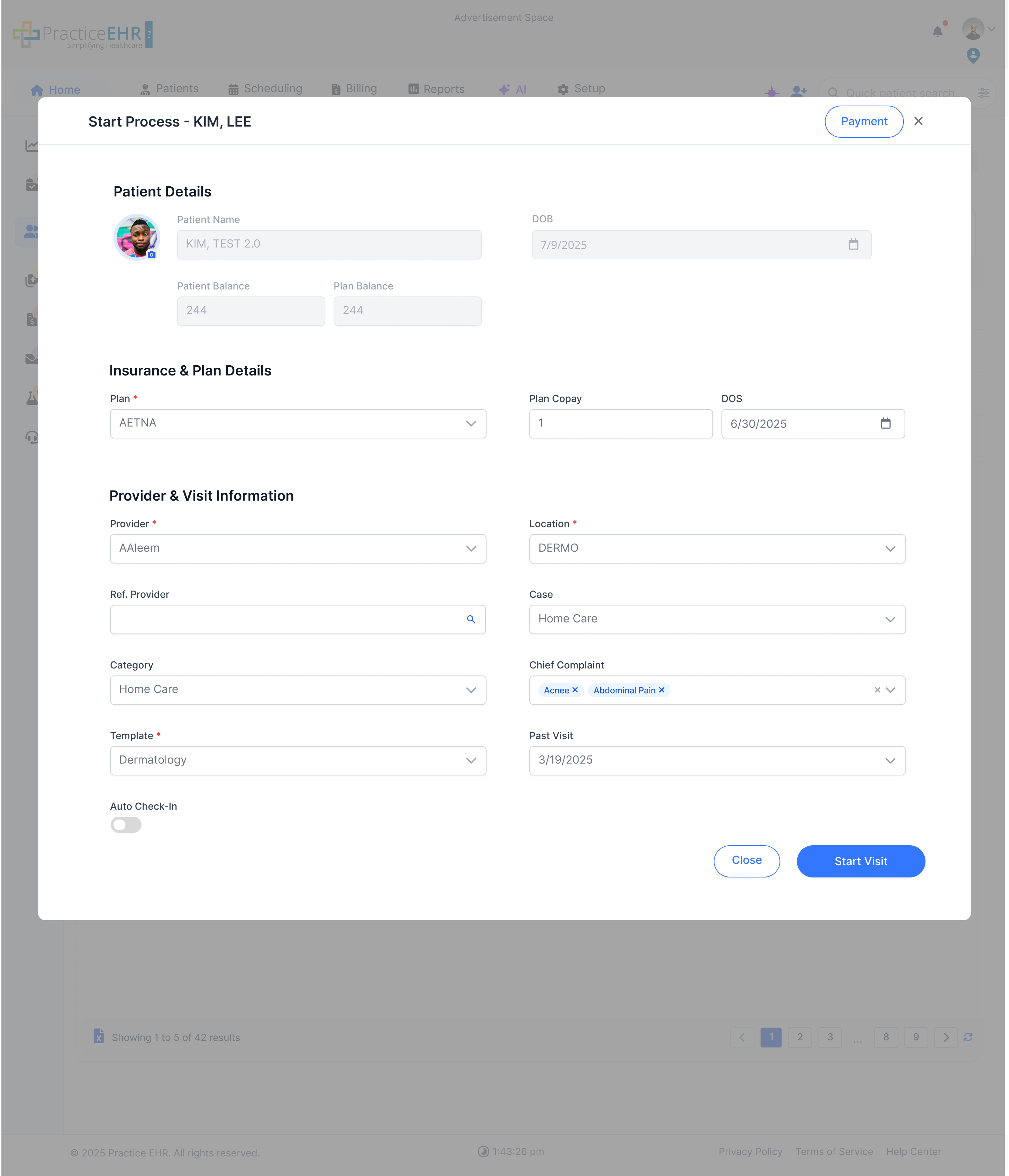 Start Encounter Modal